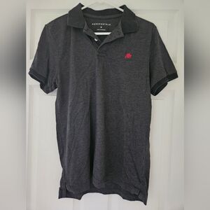 Aeropostale Dark Gray Polo Shirt with Red Logo